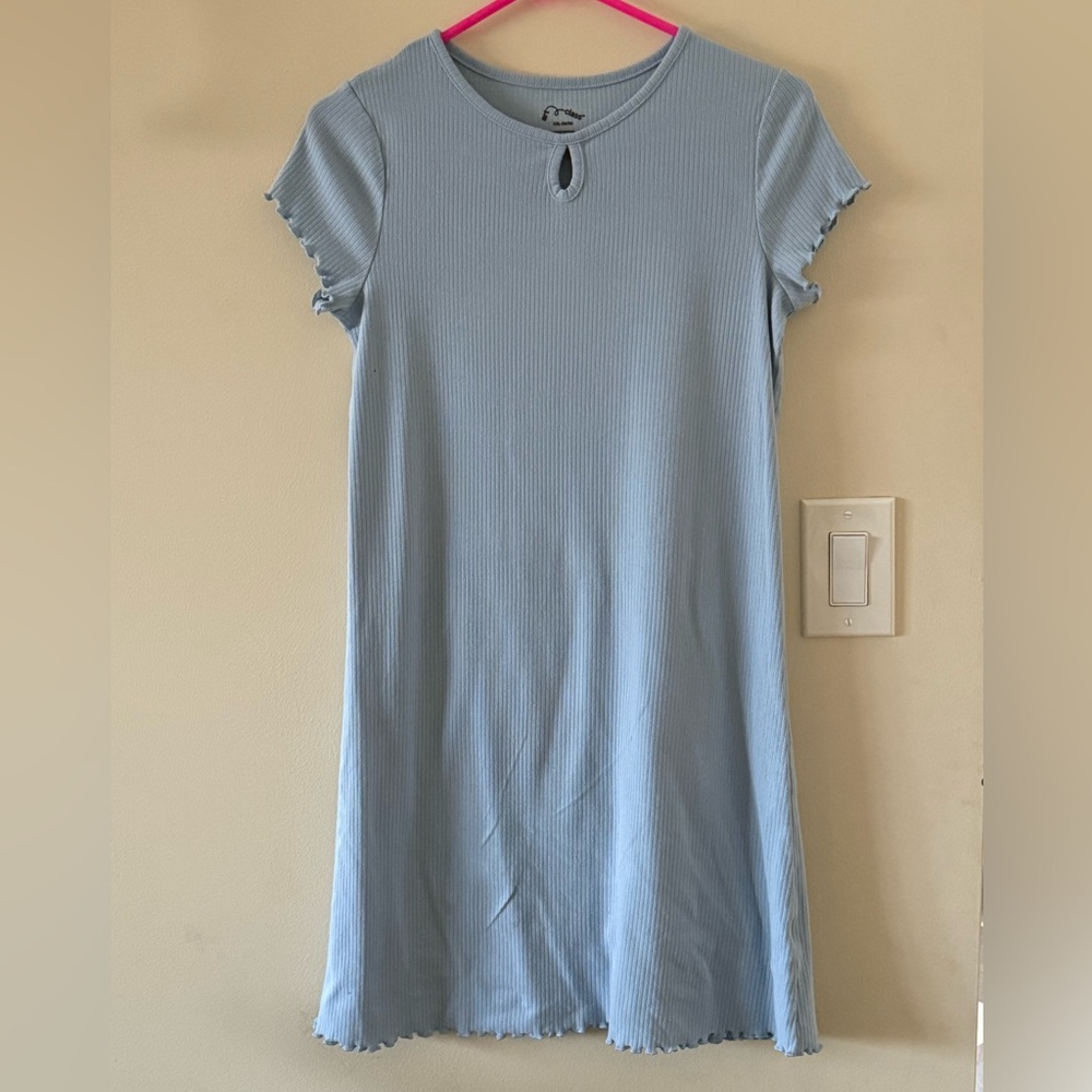 Art Class-{Size: XXL(16/18)}-Girls Short Sleeve Blue Dresss